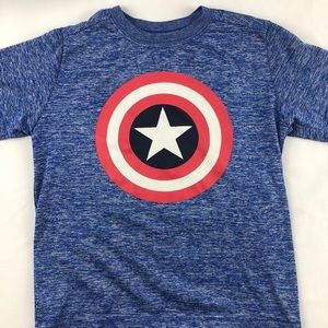 Marvel Captain America Short Sleeve Youth SM 6/7